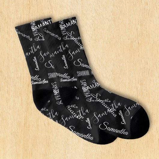 Individuelle Name Script Personalisiert Socken