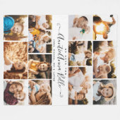 individuelle Name Script Wir Liebe Sie Modernes Fo Fleecedecke (Vorderseite (Horizontal))