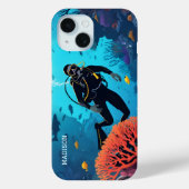 Individuelle Name Scuba Diver Case-Mate iPhone Hülle (Rückseite)