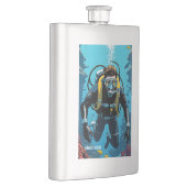 Individuelle Name Scuba Diver Flachmann (Rechts)