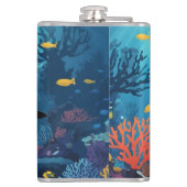 Individuelle Name Scuba Diver Flachmann (Rückseite)