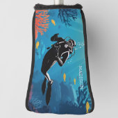 Individuelle Name Scuba Diver Golf Headcover (Rotieren 90)