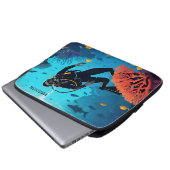 Individuelle Name Scuba Diver Laptopschutzhülle (Vorne Knopf)