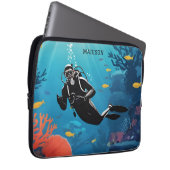 Individuelle Name Scuba Diver Laptopschutzhülle (Vorne Rechts)
