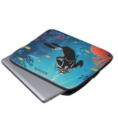 Individuelle Name Scuba Diver Laptopschutzhülle (Vorne Knopf)