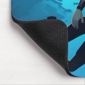 Individuelle Name Scuba Diver Mousepad (Ecke)