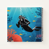 Individuelle Name Scuba Diver Notizblock (Rückseite)