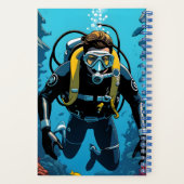 Individuelle Name Scuba Diver Notizblock (Rückseite)