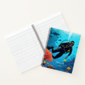 Individuelle Name Scuba Diver Notizblock (Innenseite)