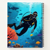 Individuelle Name Scuba Diver Notizblock (Rückseite)