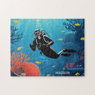 Individuelle Name Scuba Diver Puzzle
