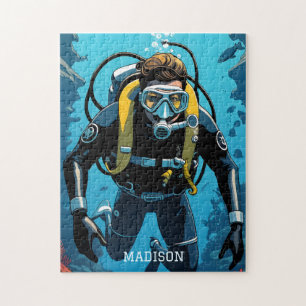 Individuelle Name Scuba Diver Puzzle