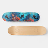 Individuelle Name Scuba Diver Skateboard (Horizontal)