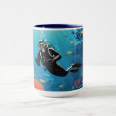 Individuelle Name Scuba Diver Tasse (Zentrum)