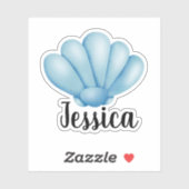 INDIVIDUELLE NAME SEA MUSCHEL AUFKLEBER (Blatt)