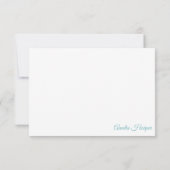 Individuelle Name Sea Turtle White Dankeskarte (Rückseite)