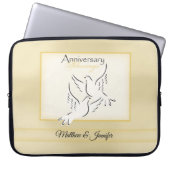 Individuelle Name, Segen zum Jahrestag der Hochzei Laptopschutzhülle (Vorderseite)
