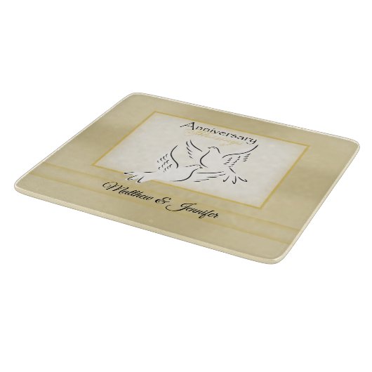 Individuelle Name, Segen zum Jahrestag der Hochzei Schneidebrett (Ecke)