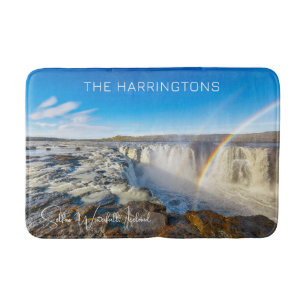Individuelle Name Selfoss Wasserfall, Island Badematte