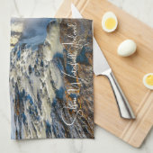 Individuelle Name Selfoss Wasserfall, Island Geschirrtuch (Viertel Falte)