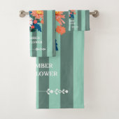 Individuelle Name September Geburtstag Blume Handt Badhandtuch Set (Insitu)