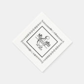 Individuelle Name Serviette (Ecke)