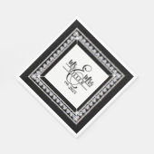 Individuelle Name Serviette (Ecke)