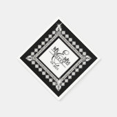Individuelle Name Serviette (Ecke)
