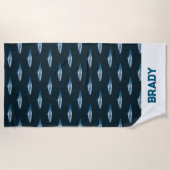 Individuelle Name Shark Watercolor Malmuster Strandtuch (Vorderseite)