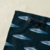 Individuelle Name Shark Watercolor Malmuster Strandtuch (Beispiel)