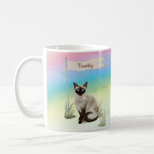 Individuelle Name Siamese Cat Pet Kaffeetasse (Links)