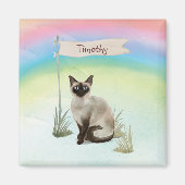 individuelle Name Siamese Cat Pet Magnet (Vorne)