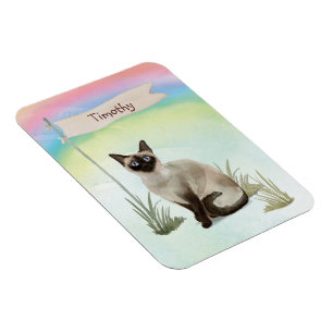 Individuelle Name Siamese Cat Pet Magnet
