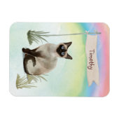 Individuelle Name Siamese Cat Pet Magnet (Horizontal)