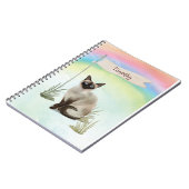 Individuelle Name Siamese Cat Pet Notizblock (Linke Seite)