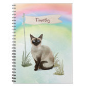 Individuelle Name Siamese Cat Pet Notizblock (Vorderseite)