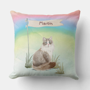 Individuelle Name Siberischer Katzen Kissen