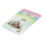 Individuelle Name Siberischer Katzen Magnet (Linke Seite)