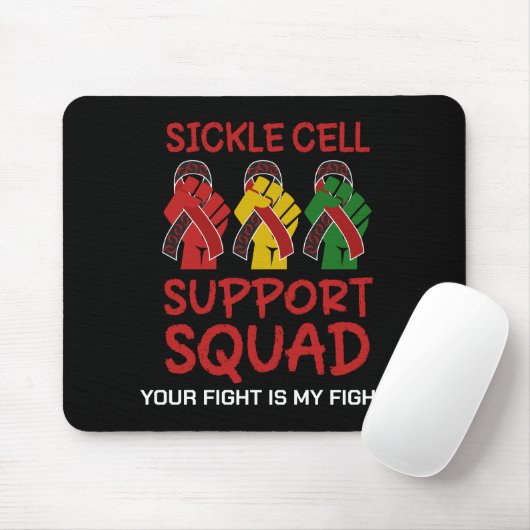 Individuelle Name SICKLE CELL SUPPORT SQUAD Awaren Mousepad (Mit Mouse)