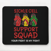 Individuelle Name SICKLE CELL SUPPORT SQUAD Awaren Mousepad (Vorne)