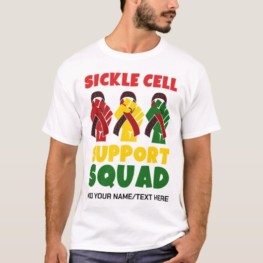 Individuelle Name SICKLE CELL SUPPORT SQUAD T-Shirt (Vorderseite)
