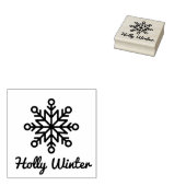 Individuelle Name Signature Winterschneeflocke Gummistempel (Stempel)