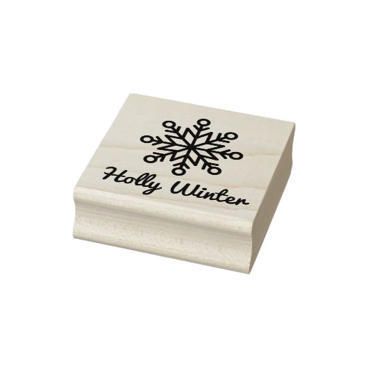 Individuelle Name Signature Winterschneeflocke Gummistempel (Stempel)