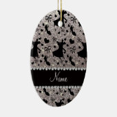 Individuelle Name Silber Glitzer Ballsaal tanzen Keramikornament (Rechts)