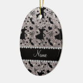 Individuelle Name Silber Glitzer Ballsaal tanzen Keramikornament (Links)