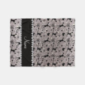 Individuelle Name Silber Glitzer Chefin Fleecedecke (Vorderseite (Horizontal))