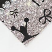 Individuelle Name Silber Glitzer Chefin Fleecedecke (Ecke)