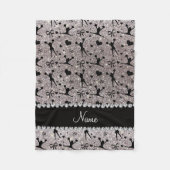 Individuelle Name Silber Glitzer Chefin Fleecedecke (Vorderseite)
