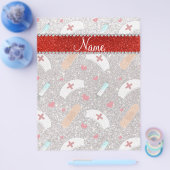 Individuelle Name Silber Glitzer Krankenschwester  Flyer (Einzeln)