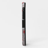 Individuelle Name Silber Glitzer Rote Herzen Case-Mate iPhone Hülle (Hinten/Links)